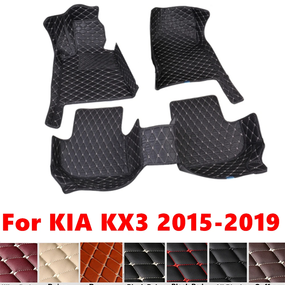 

Car Floor Mats For KIA KX3 2019 2018 2017-2015 Custom Fit Front & Rear Floor Liner Cover Foot Pads Carpet Interior Accessories