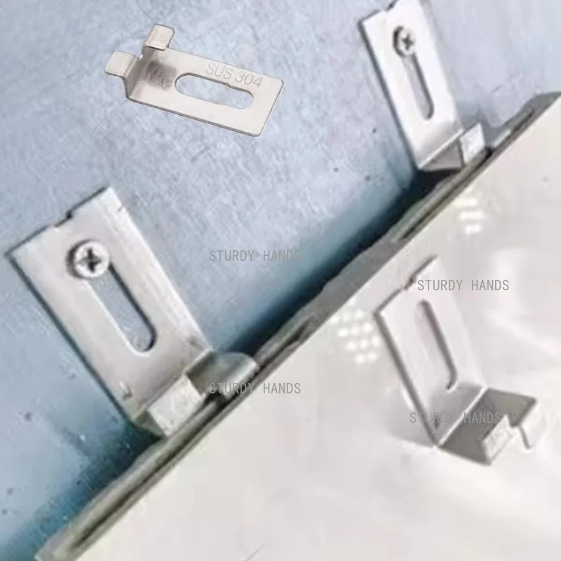 50PCS Stainless Steel Tile Fixing Tools, Tile Hooks, Metal Fixed Brackets, Household Hardware Accessories, Without Screws