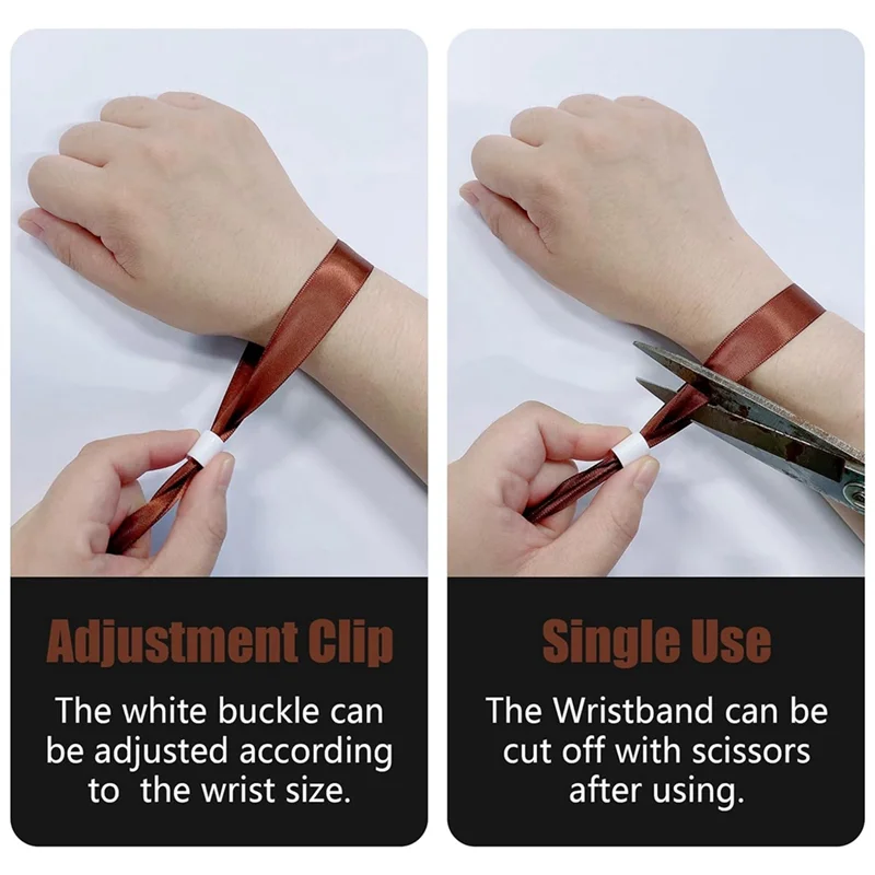 

100 Pcs Activity Wristband For Events, For Lightweight Concert Wrist Strap (Brown)-B60B