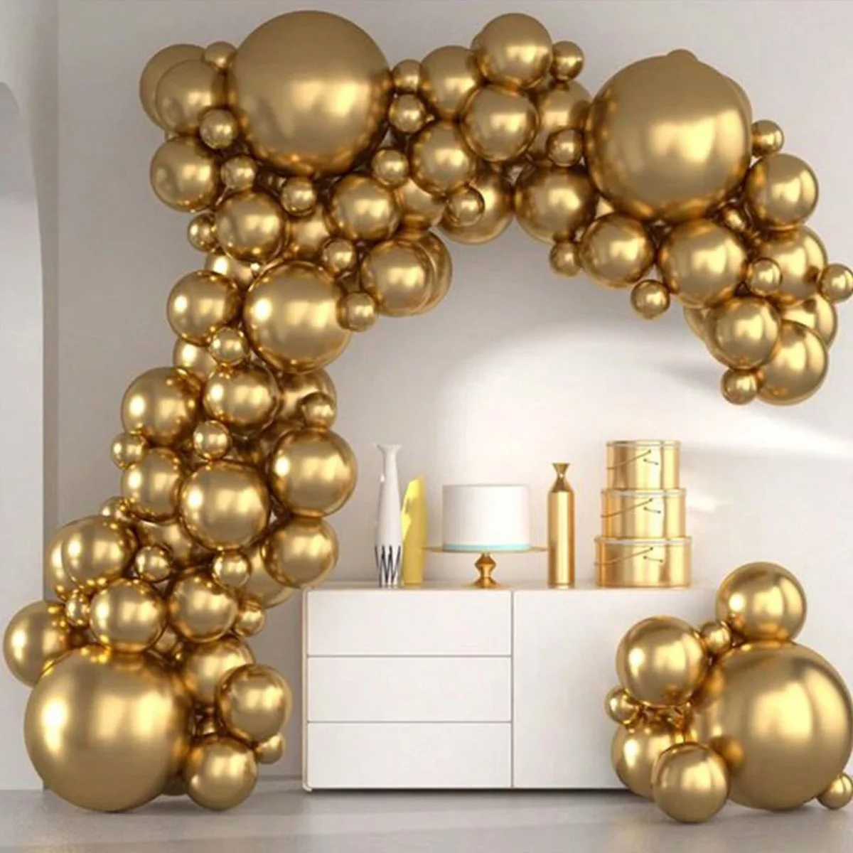 134 pieces sand white/gold balloon garland arch kit balloons Decorative balloons for party/baby shower/wedding birthday party