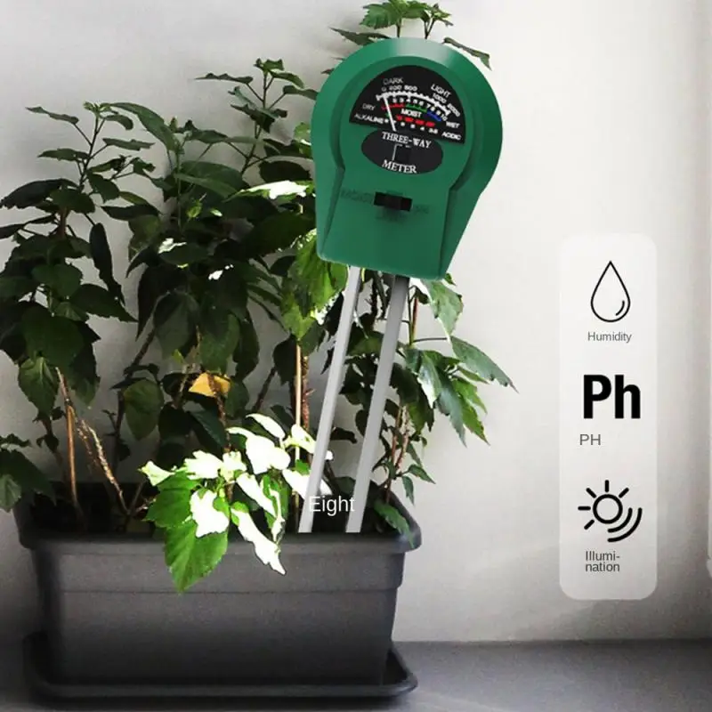 Medidor Digital de ph do Solo em Monitor de Umidade Temperatura Luz Solar Testador para Jardinagem Plantas Agrícolas com Luz Negra