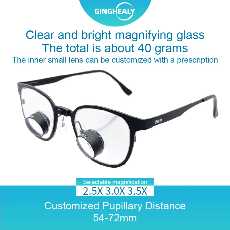2.5X 3.5X TTL Surgery Medical loupes Magnifier 30-70cm Long Working Pupil Distance Customization Custom prescription lenses