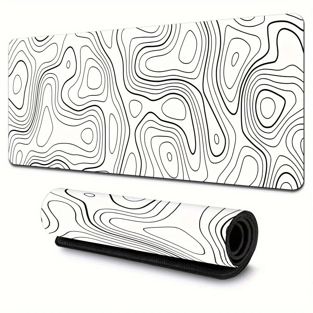 

1pc Abstract Line Large Gaming E-sports Computer Oversized Extended And Thickened Mouse Pad, Desktop Mat, Desk Pad, Non-slip Mou