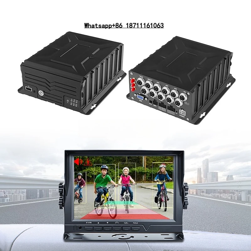 4 Channel Semi Truck MDVR System with Tracking,3G/4G/WIFI, HDD/SD Recording, Driving Recorder Black Box for Fleet Management