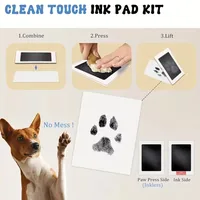 1/3/5pcs Baby Handprint Footprint Kit Clean Touch Ink Pads Newborn Keepsake Frame Pet Dog Cat Footprint Souvenir Gifts 2