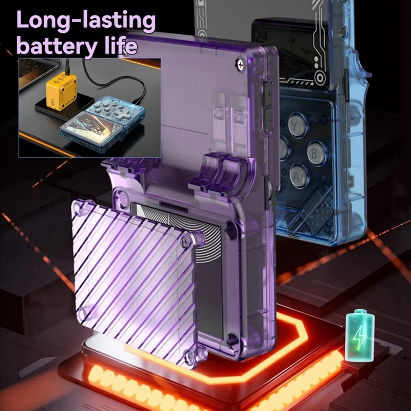 وحدة تحكم ألعاب فيديو صغيرة محمولة 128 جيجابايت + 1500 لعبة جيب مشغل فيديو ريترو لـ GBA PS1 GB PSP محاكيات متعددة D