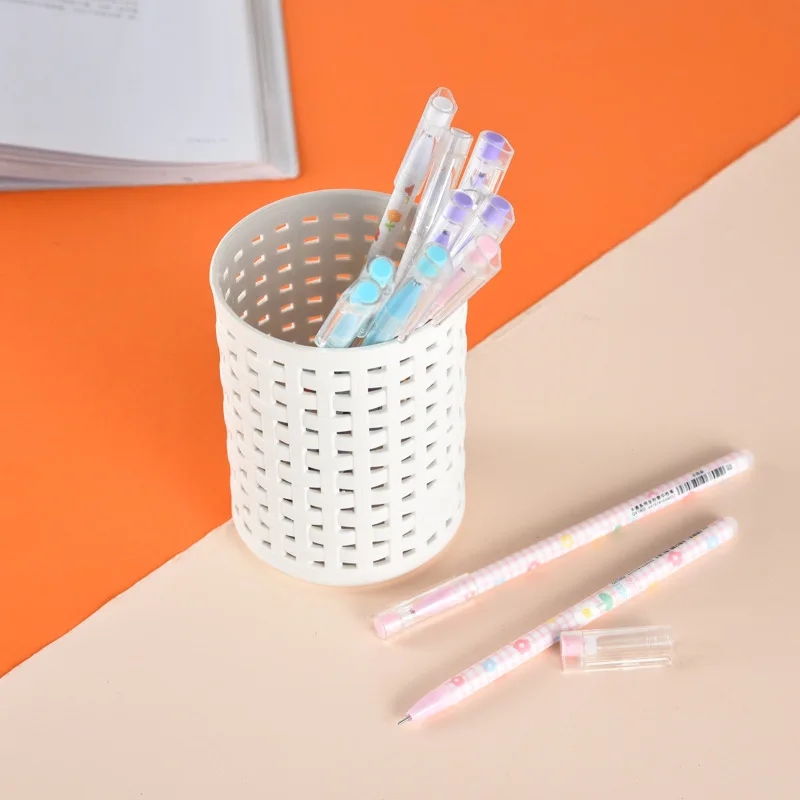 4Pcs/set 0.5mm School Supplies Pretty Flower Erasable Pen Washable Handle Blue Black Ink Writing Gel Pens for Student Stationary