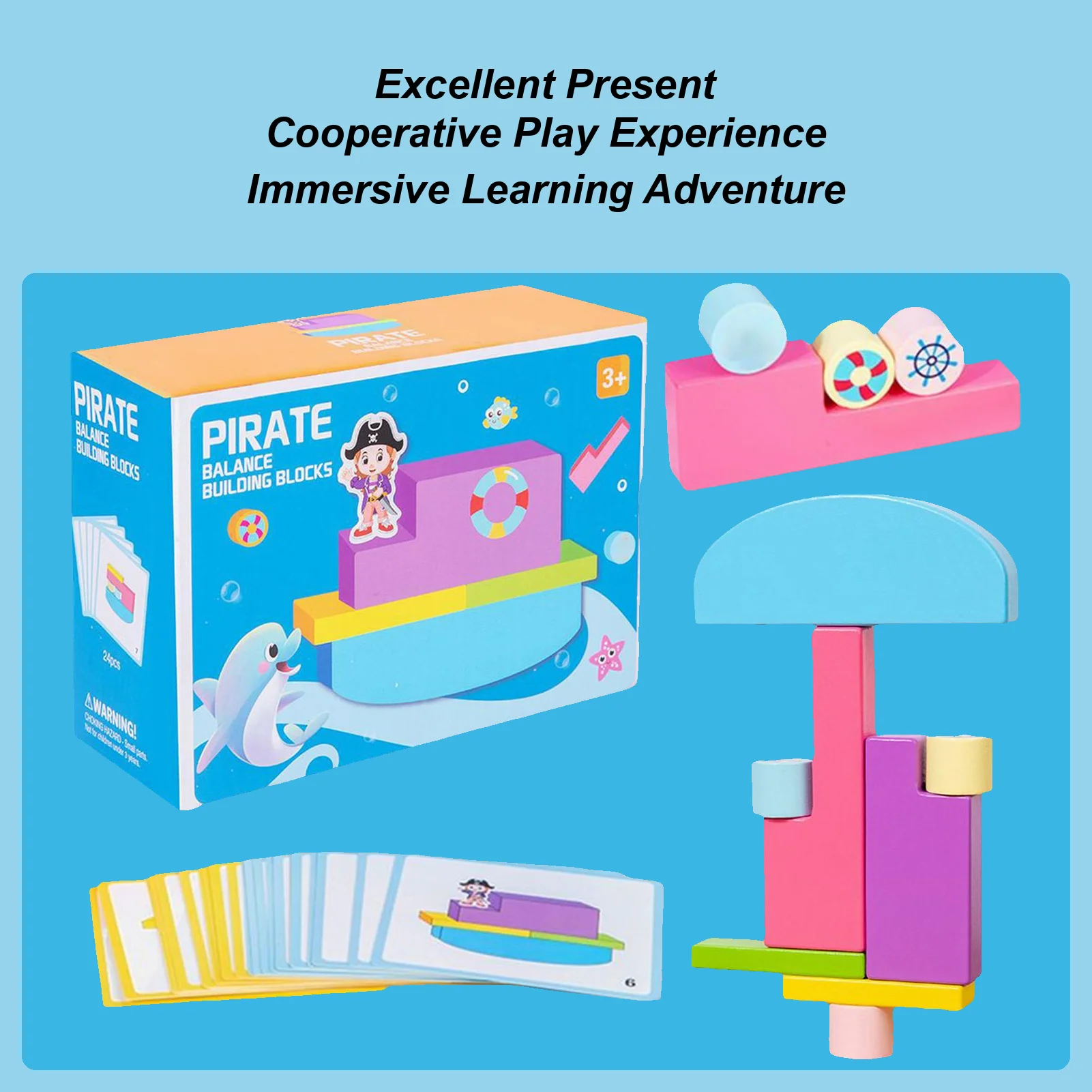 

Balancing Game Balance Tower Stack Sensory Blocks Activity Educational Toy For Adults Boys Toddler Family Indoor Outdoor Girls