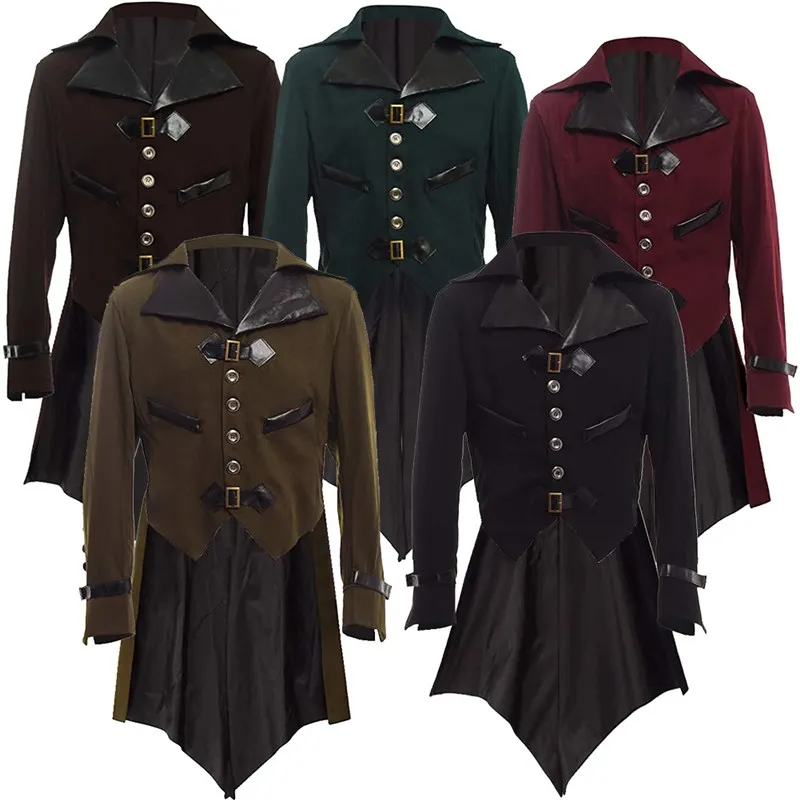 

Gothic Steam Punk Style Halloween Performance Jacket Men's Women's Costume Coat for Stage Performances And Festive Occasions