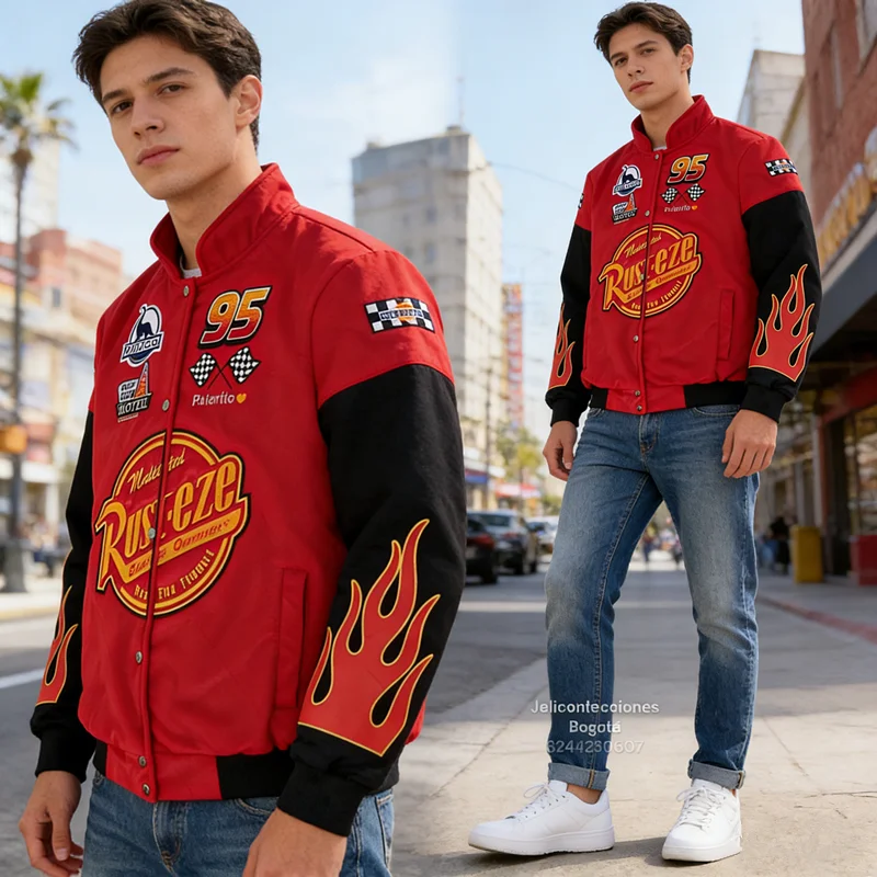 Chaqueta y abrigo bordados con patrón americano para hombre, uniforme de béisbol Vintage de Hip Hop callejero, chaqueta Bomber relajada Unisex, novedad de 2026