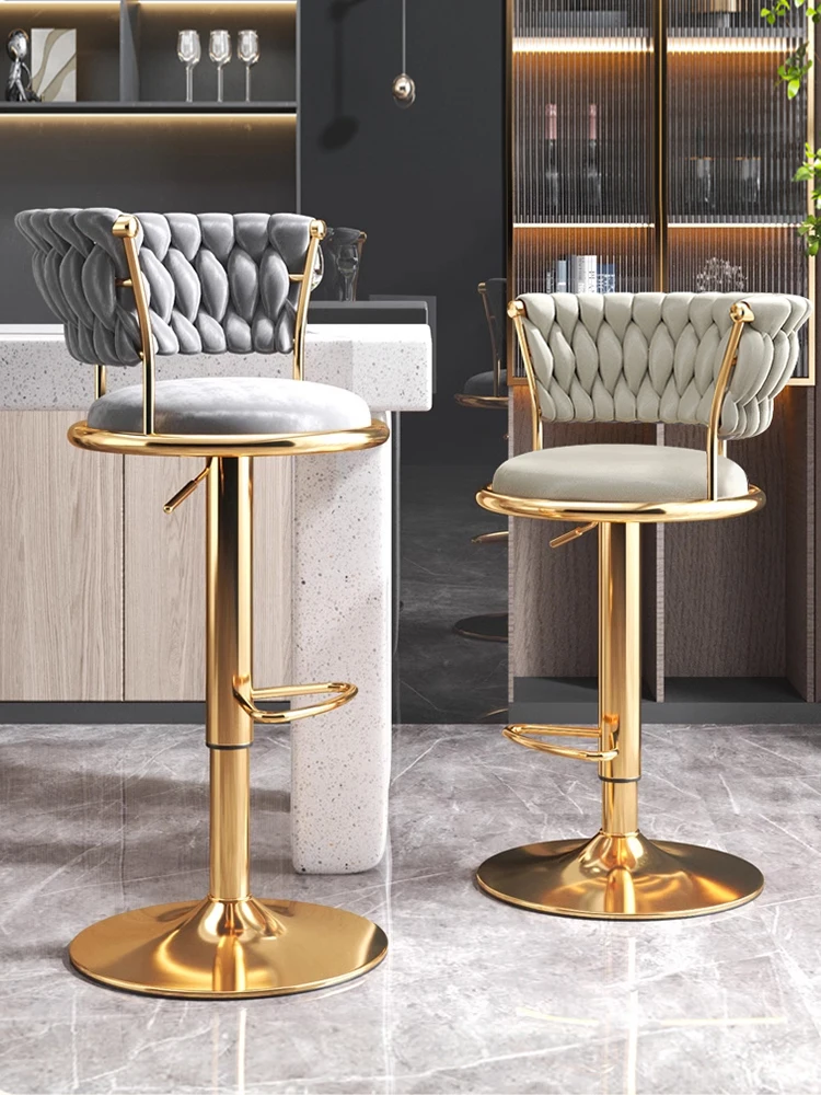 

Height Adjustable Bar Stools Luxury Modern Living Room Sexy Nordic Bar Chair High Stool Kitchen Counter Stool Home Bar Furniture