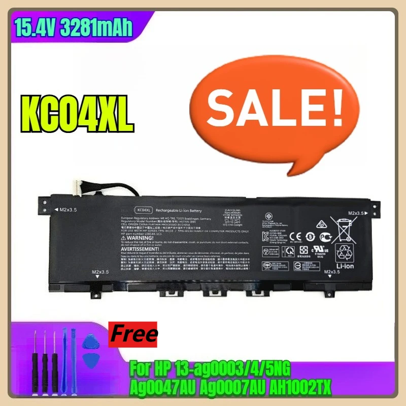 

15.4V 3281mAh Laptop Battery KCO4XL for HP 13-ag0003/4/5NG Ag0047AU Ag0007AU AH1002TX