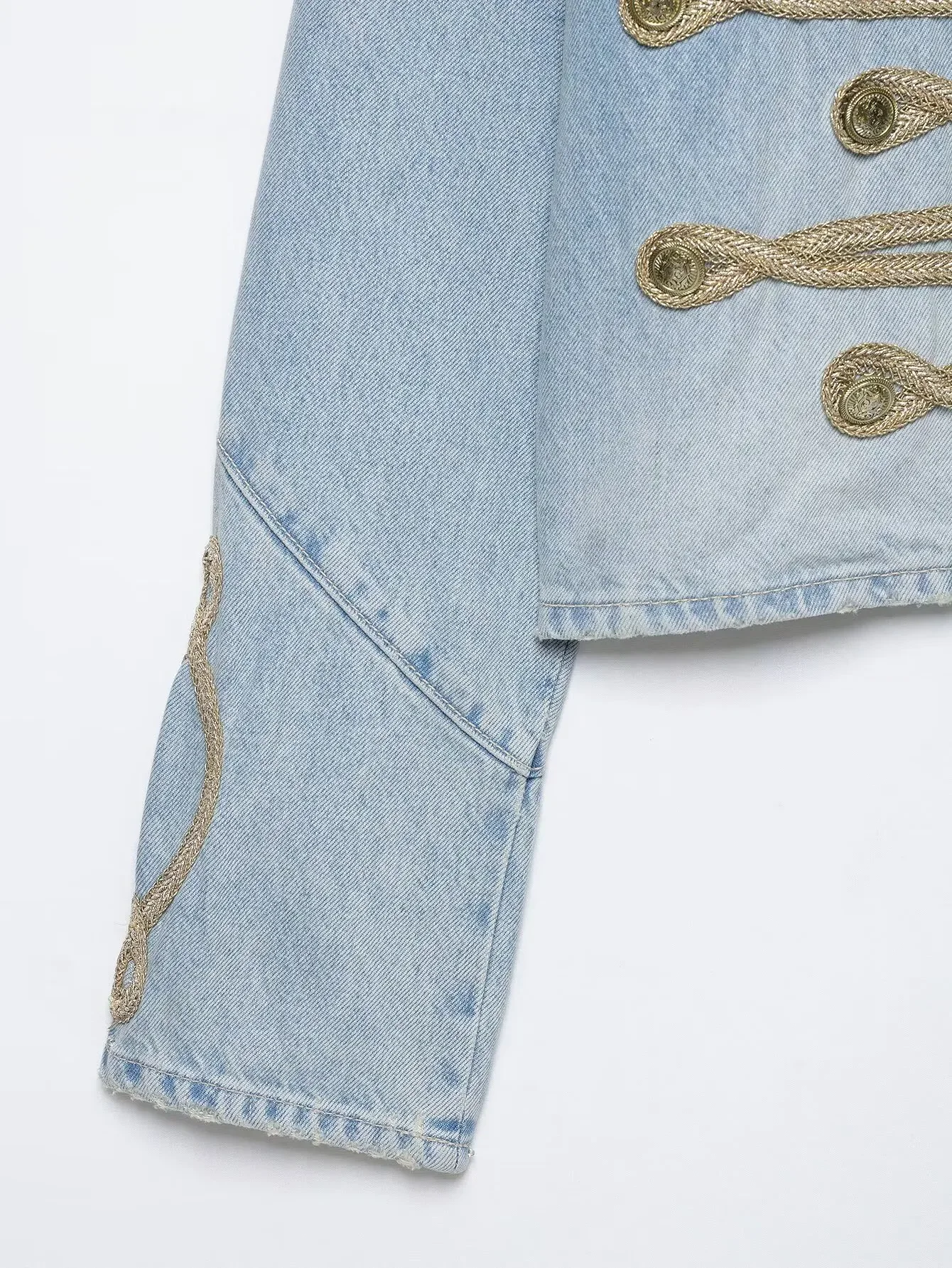 KONDALA Damen Elegante Schicke Jeansjacke Vintage Seilknöpfe Cowboy-Jacke Neu 2026 Frühherbst Trendige Street Boho Party-Jacke – Detail 8