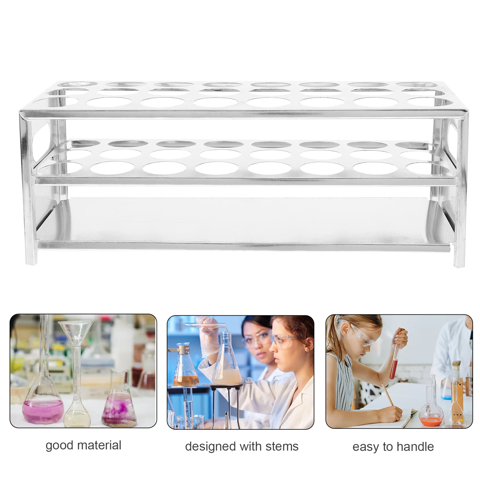 Test Tube Rack Sampling Tubes Storage Organizer Holder Reusable Aluminum Alloy Laboratory Container