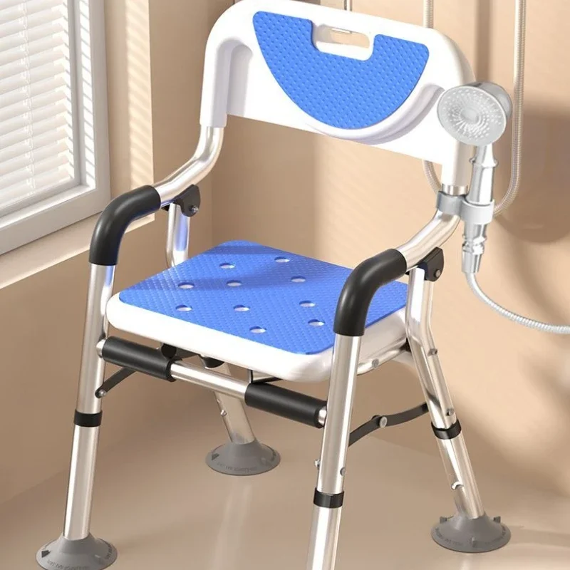 

Anti-slip Aluminum Alloy Bath Seat Handicapped Chair Foldable Bath Chair Patient Bathroom Chair for The Elderly Shower Chairs