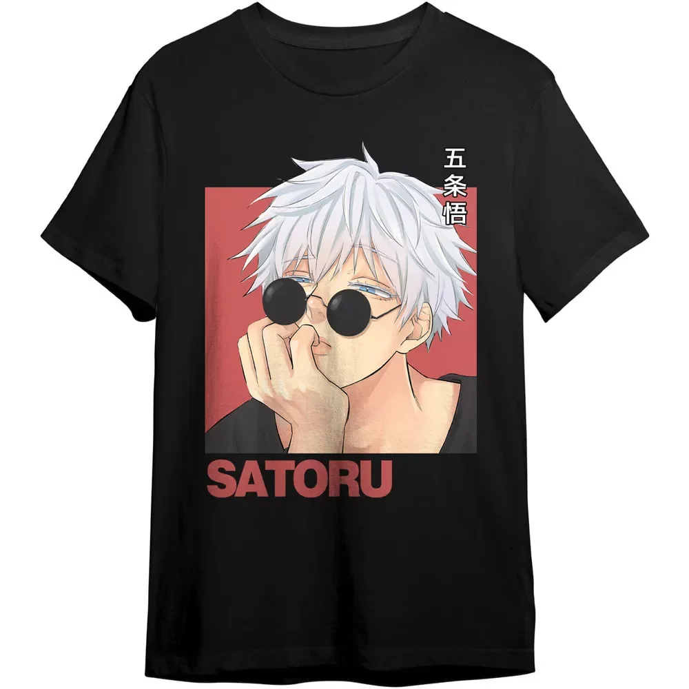 

Anime Jujutsu Kaisen Satoru Gojo NEW DESIGN T-Shirt Regular Black Tee