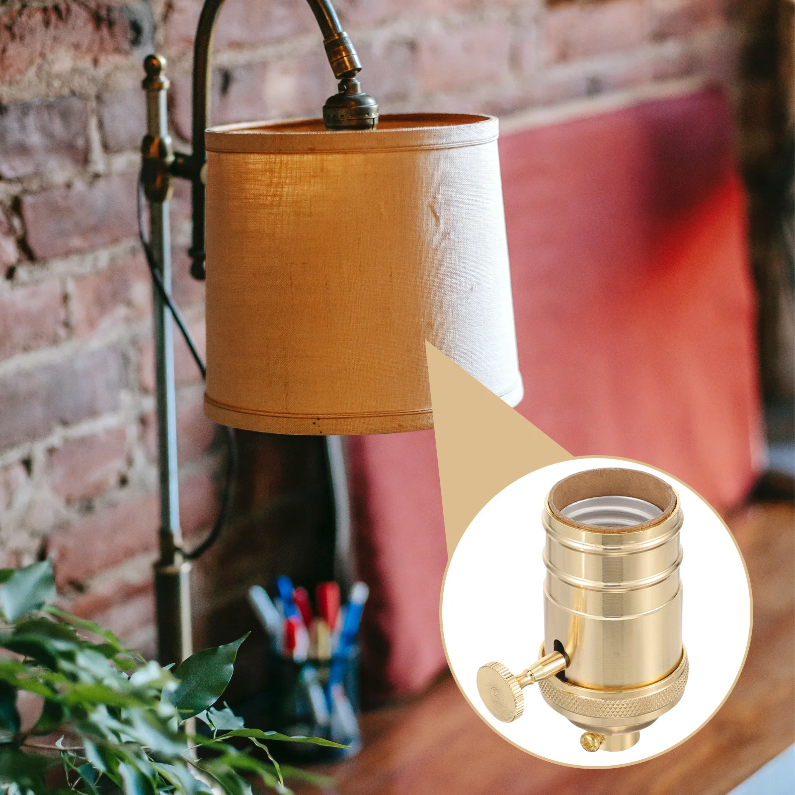 حامل مقبس الإضاءة جزء استبدال مقبس المصباح العتيق مع مقبض لمشاريع استعادة المصباح المنزلي سهلة التركيب