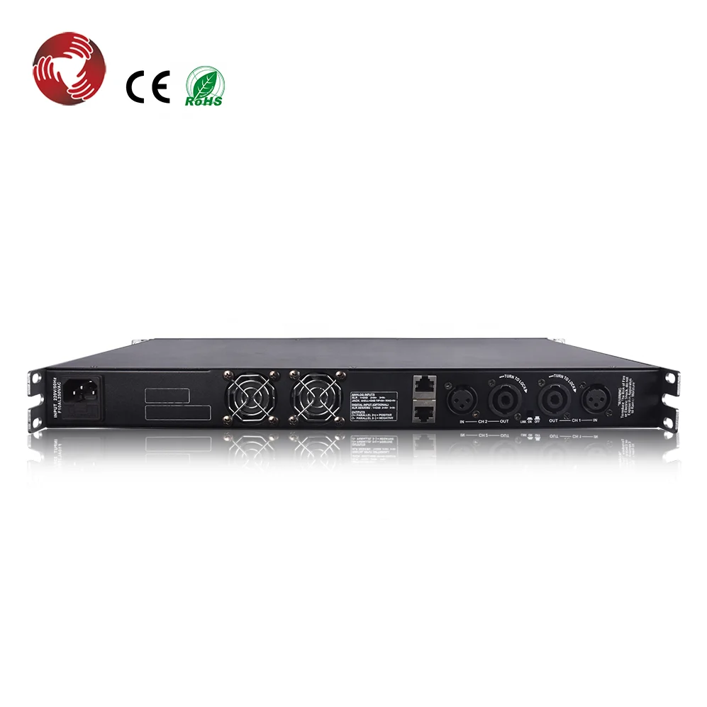 Digital Class D 800W*2 Amplifier Pro Audio 1u Bass Power Amplifier