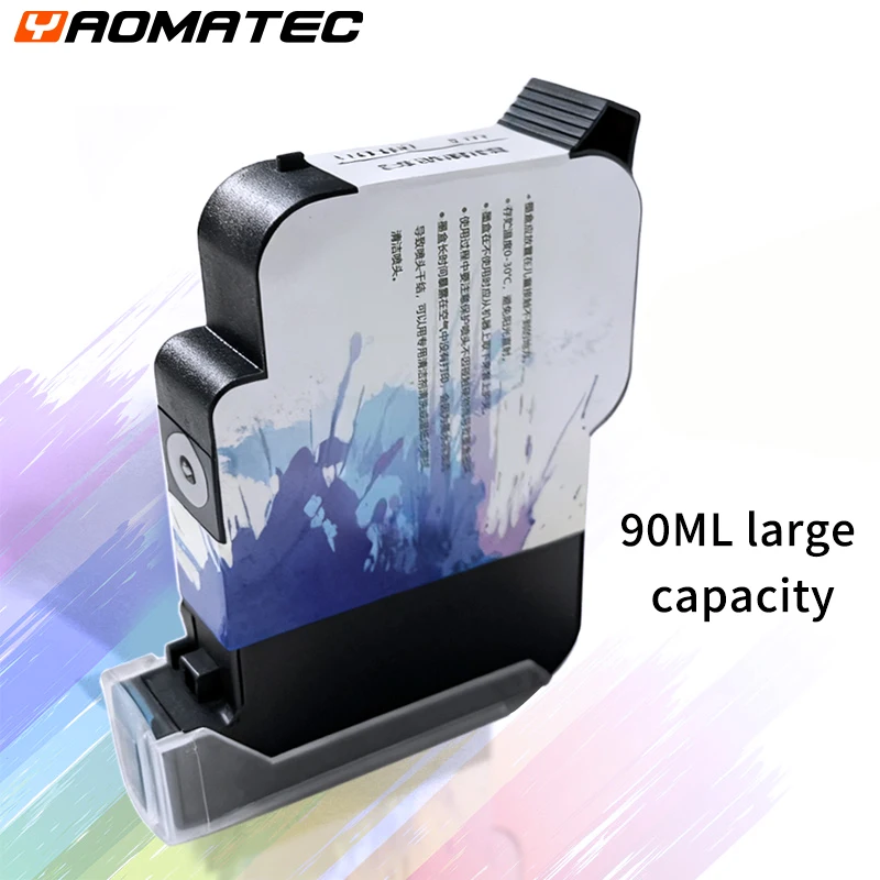 

YAOMATEC 90ML big capacity Handheld thermal inkjet Printer Fast Dry Eco Solvent Ink Cartridge