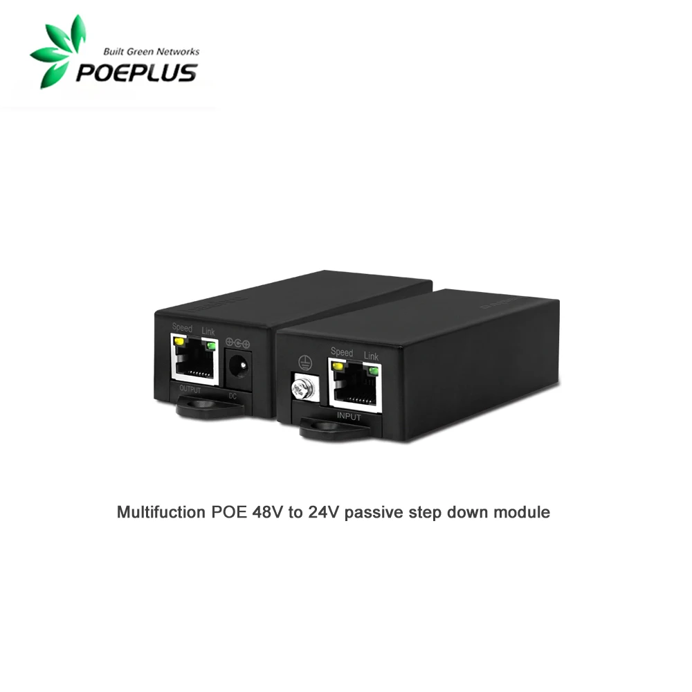 Gigabit POE converter|active 48V  to passive 24V  POE splitter,multi-functional POE repeater