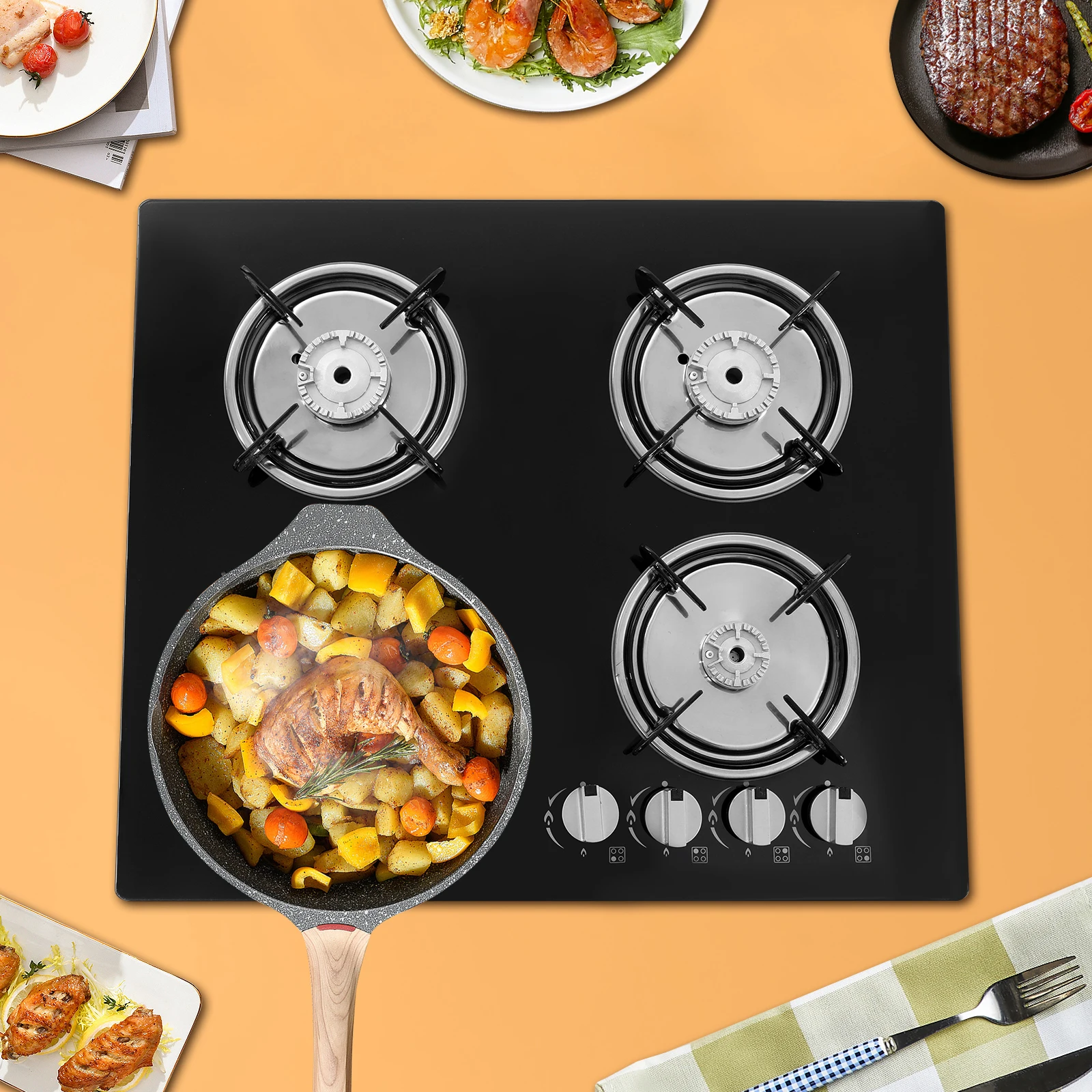 Dahili 4'lü Gazlı Ocak – Tempe - Electronics & Gadgets Beginning With D incelemesi ve fiyatı