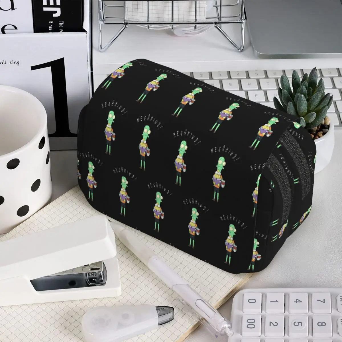 Cartoon Solar Opposites Hilarious Saying Megamind Pencil Case for Students Pen Box Pencil Bag Stationery Supplies Pen Holder Bag