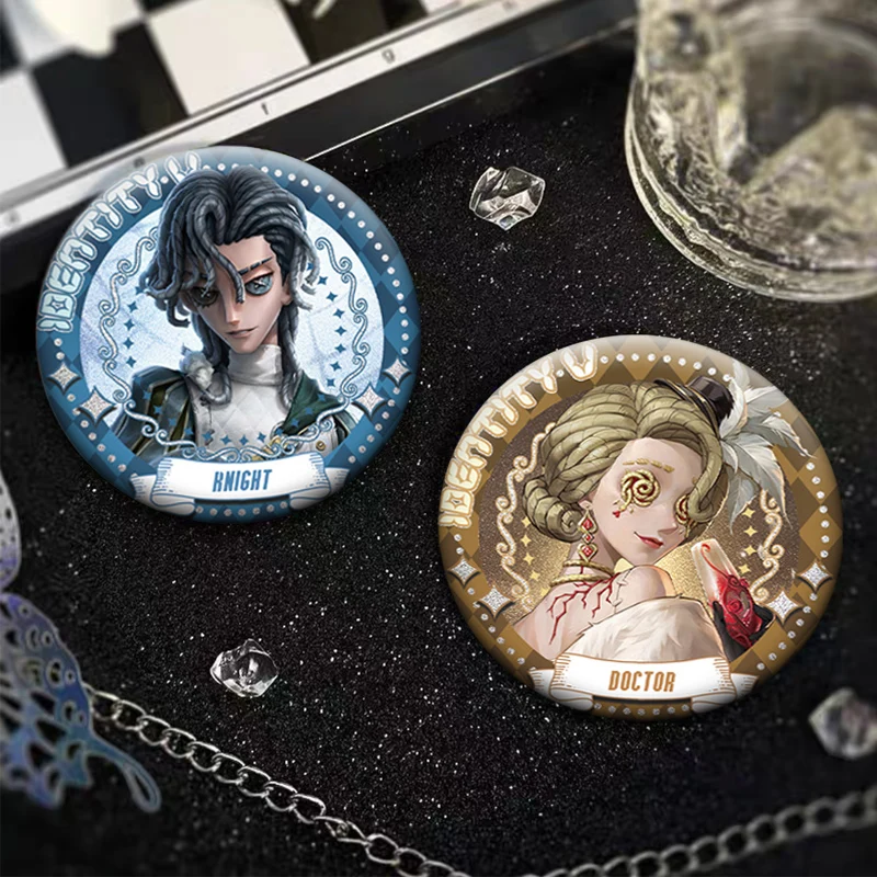Game Identity V Brooches Round Anime Pins Fashion Jewelry Accessories Cartoon Badge for Clothes Backpack Decoration Gifts