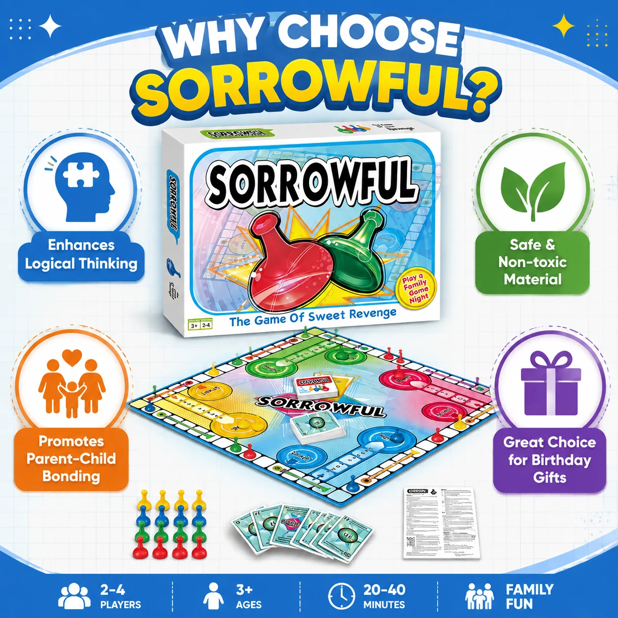 SORROWFUL Classic Strategy Boa - đánh giá và giá Board Game Strategi