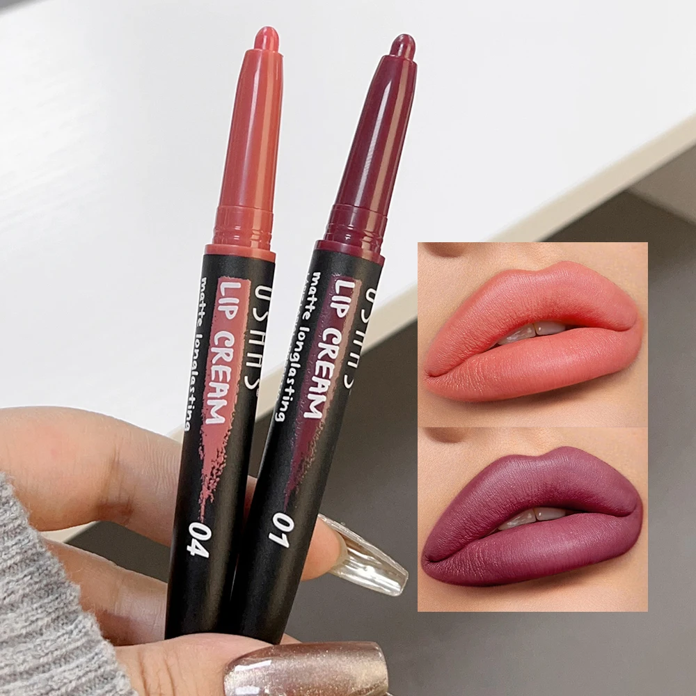 Waterproof Lip Liner Lipstick Contouring Crayon Lasting Non-stick Cup Smooth Matte Nude Sexy 3D Lipliner Pencil Makeup Cosmetics