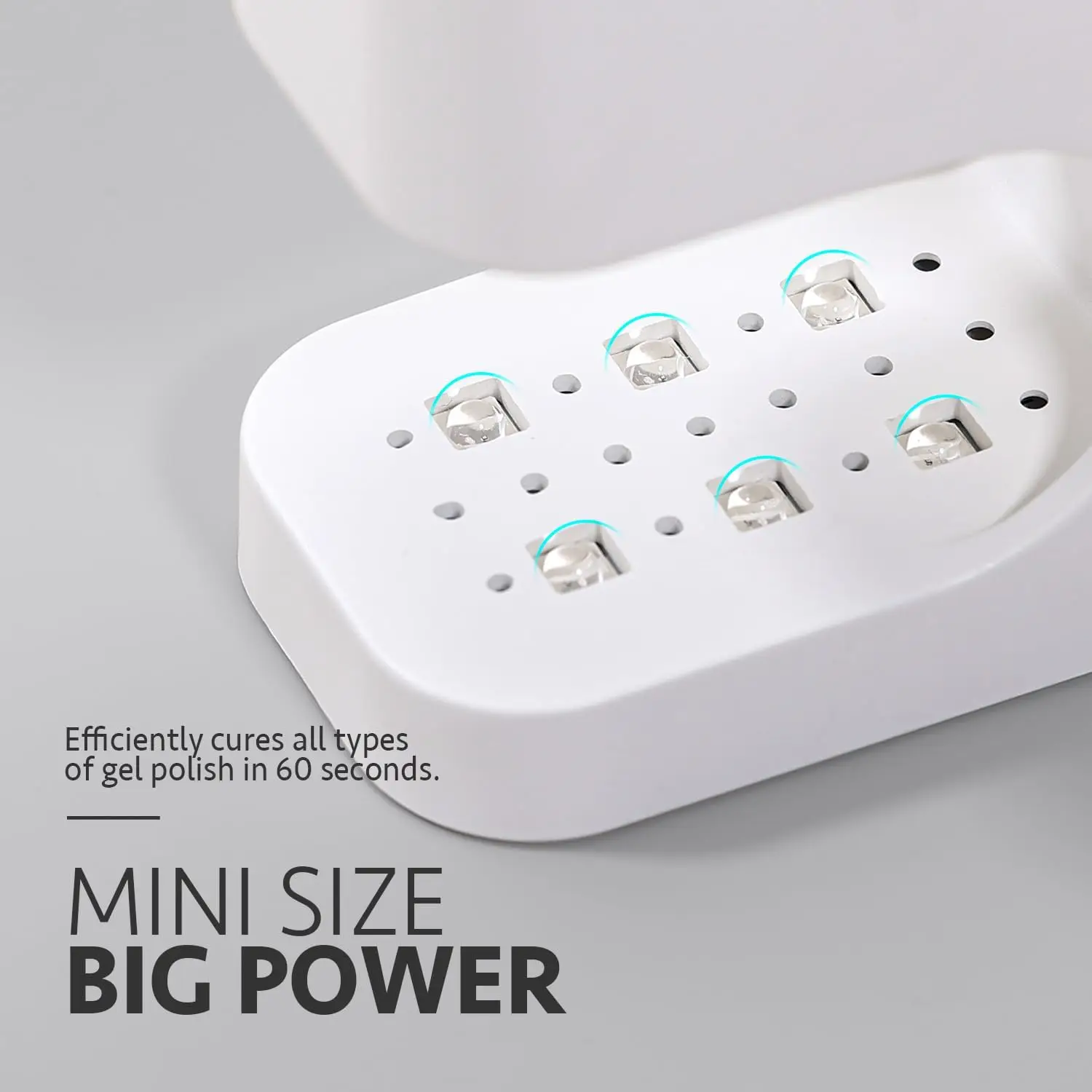 โคมไฟเล็บ Mini Cube แบบชาร์จไฟได้ - ใช้ในบ้านแสง UV/LED ขนาดกะทัดรัดสําหรับเจลทาเล็บแห้งเร็ว ไม่มืดมือ