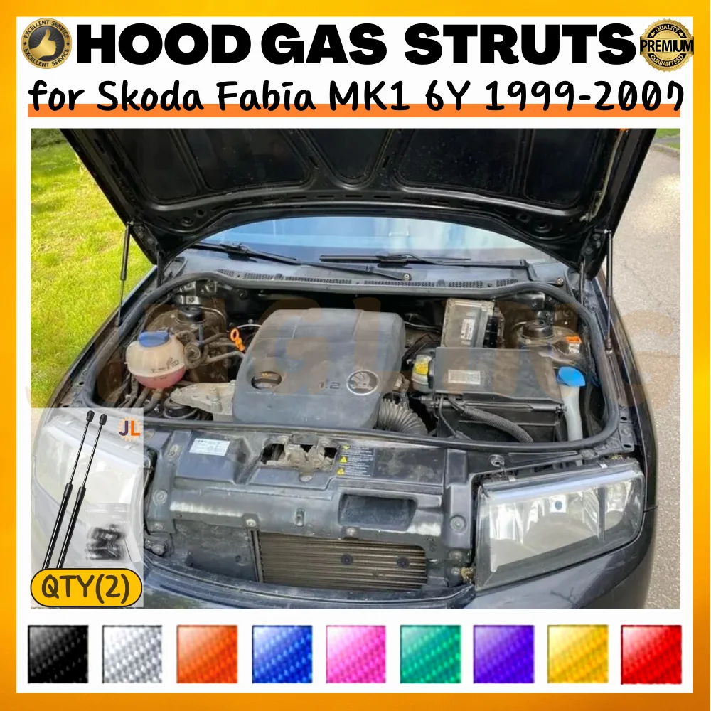 

Qty(2) Hood Struts for Skoda Fabia MK1 6Y 1999-2007 Front Bonnet Modify Lift Supports Dampers Gas Springs Shock Absorbers