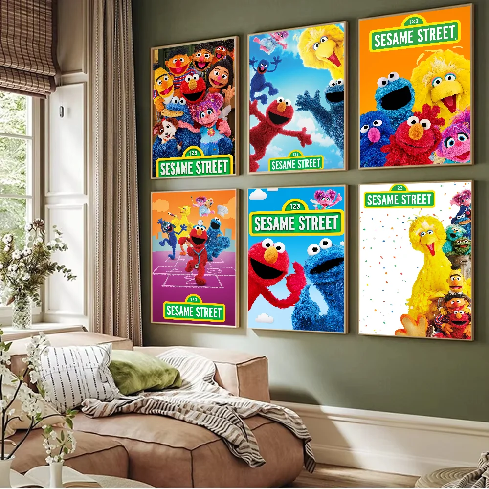 S-Sesame Street Poster Prints Artwork festival Bedroom Club living room Home Deco