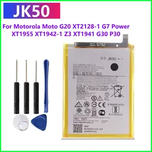 Bilashmart JK50 Battery Motorola Moto G20 XT2128 1 64GB GSM G7 Power XT1955 XT1942 1 Z3 XT1941 G30 P30 Note Phone Bateria 5000mAh