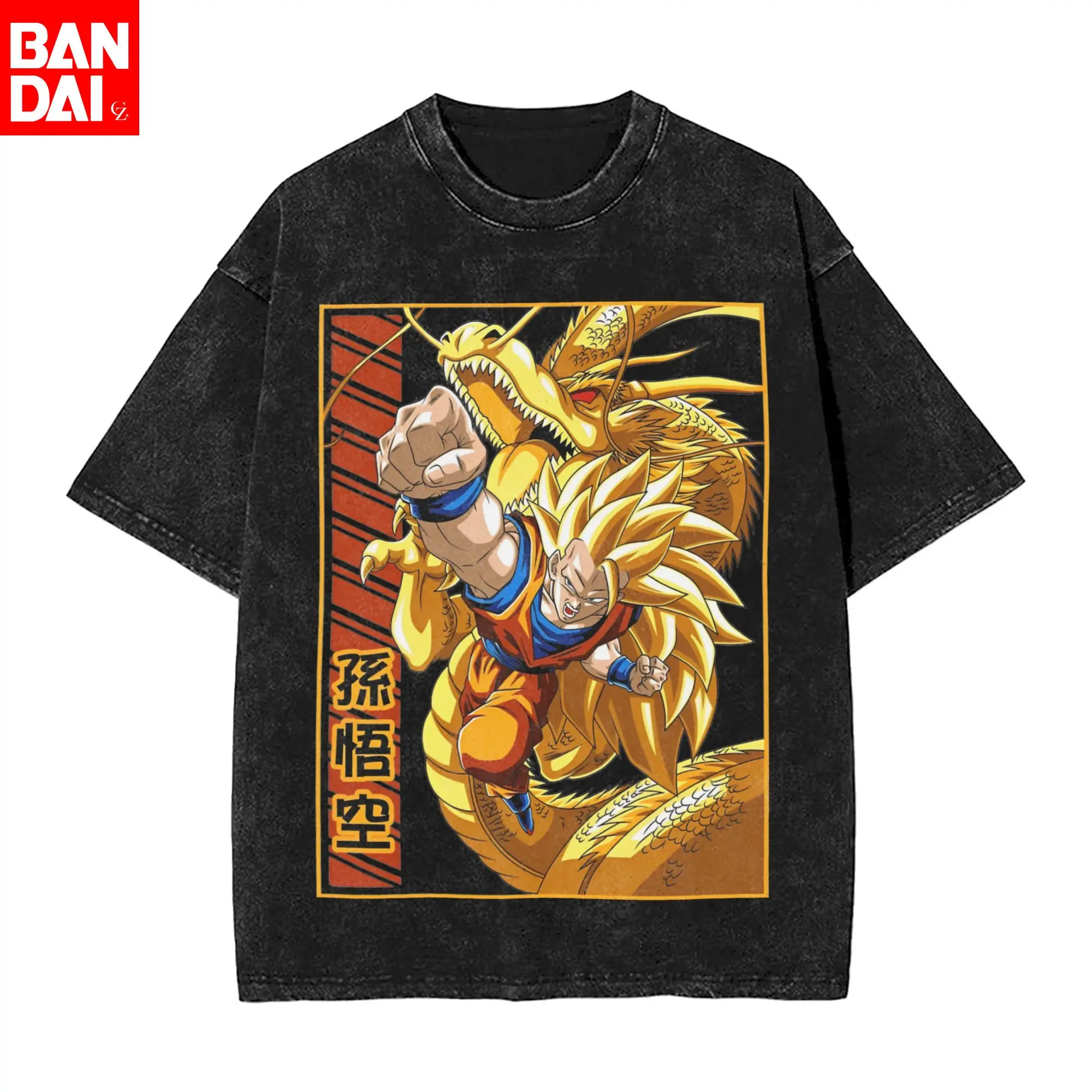 Camiseta de Algodón Lavado con Estampado de Goku, Dragon Ball Z Clásico 2026, Unisex, Manga Corta, Estilo Urbano, Envío Gratis