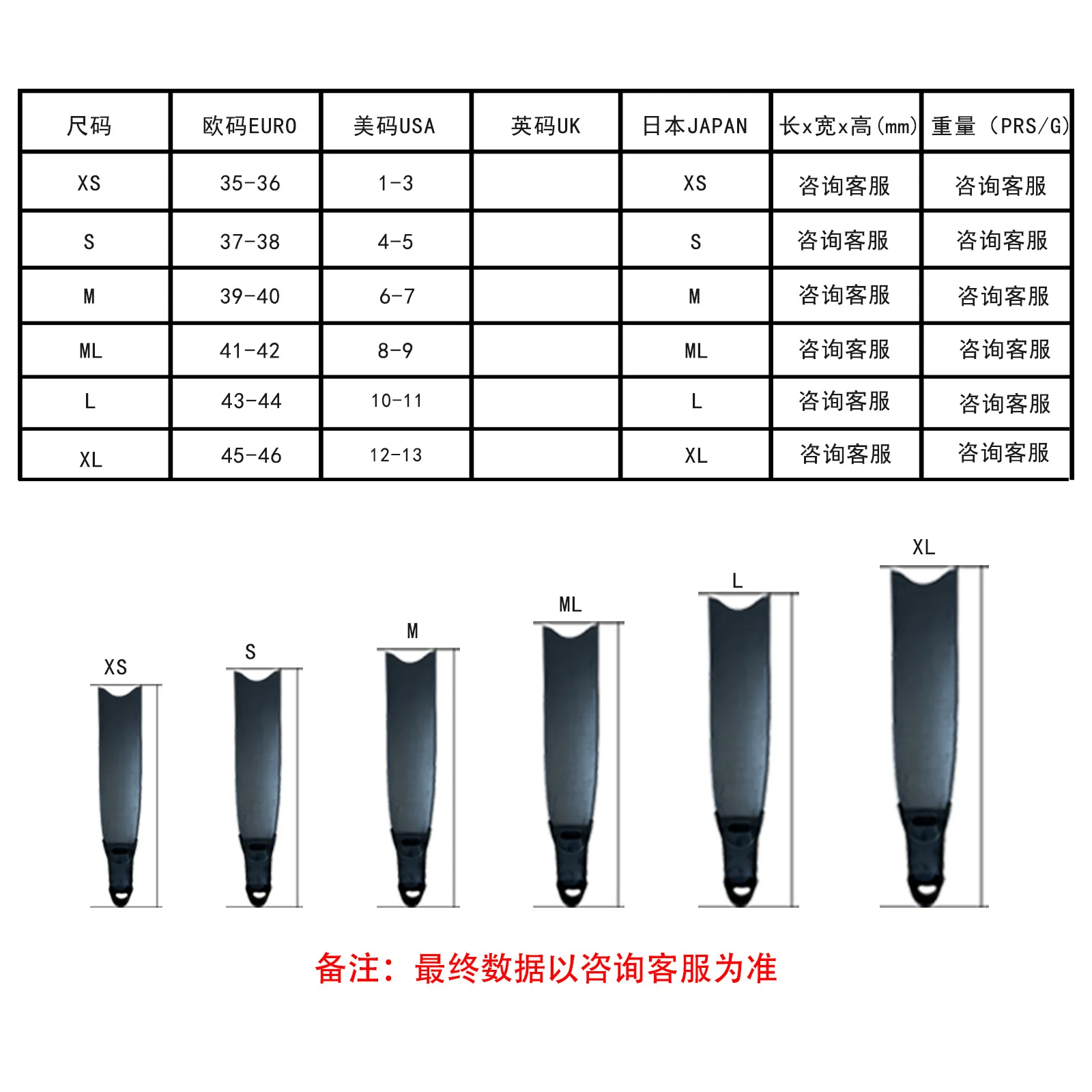 Carbon Fiber Flippers Durable Free Diving Flippers Diving Flippers Frogs Men's and Women's Long Legs