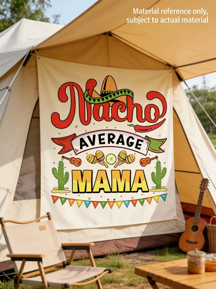 Fiesta Party Tapestry Funny Mom Quote Wall Hanging for Outdoor Camping