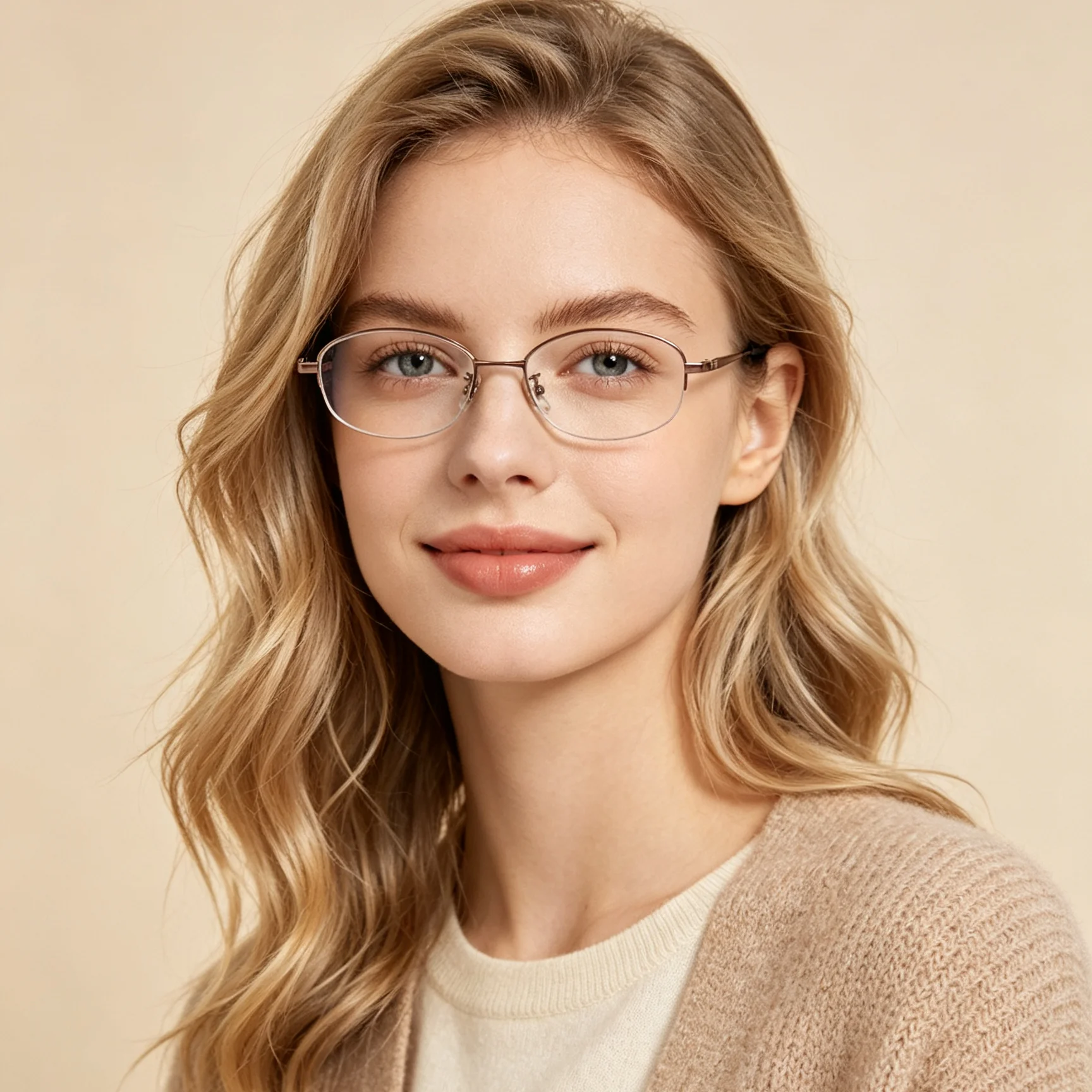 Men Women's Titanium Oval Half Eyeglass Frame Myopia Reading Prescription Optical Glasses Blue Light Blocking Lenses Recipe
