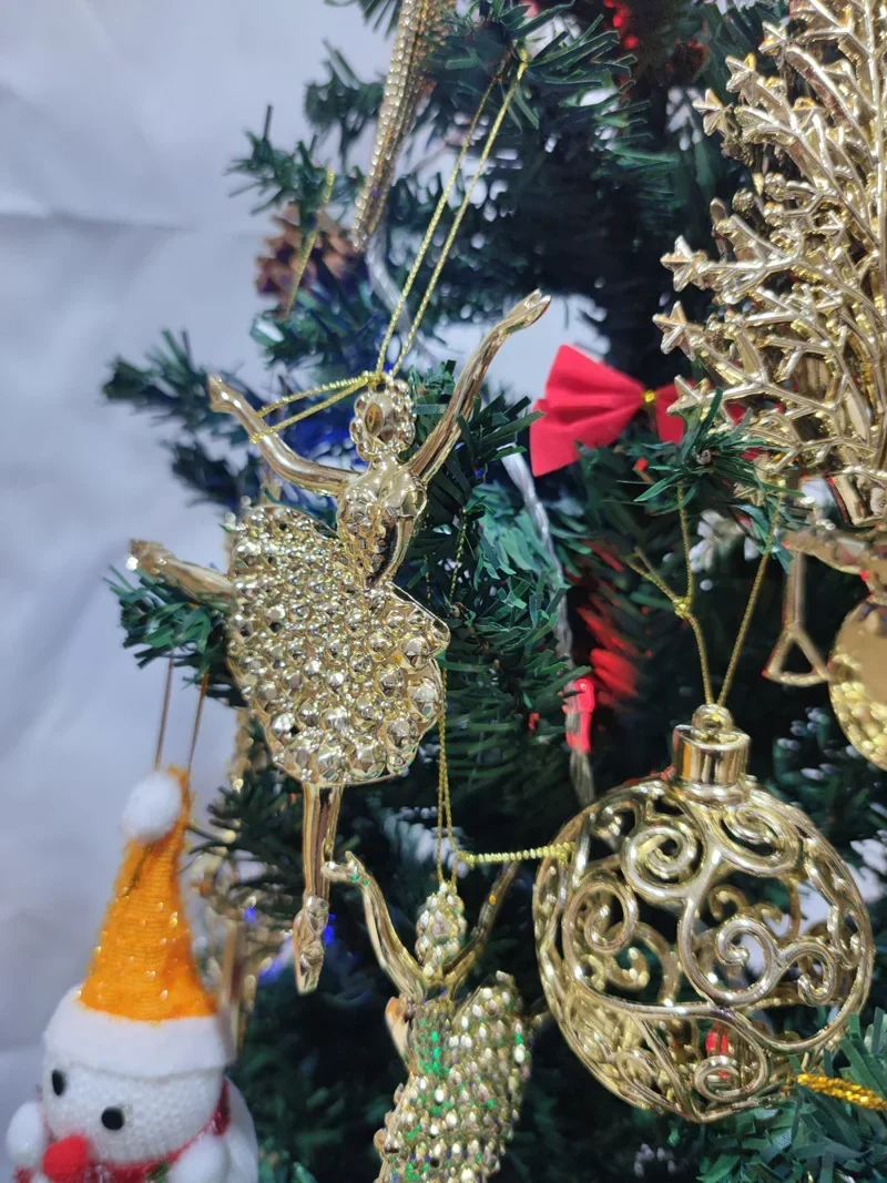 Christmas Ornaments New Christmas Decorations Wrought Iron Pendant Christmas Tree Five-pointed Star Bells Snowman Deer