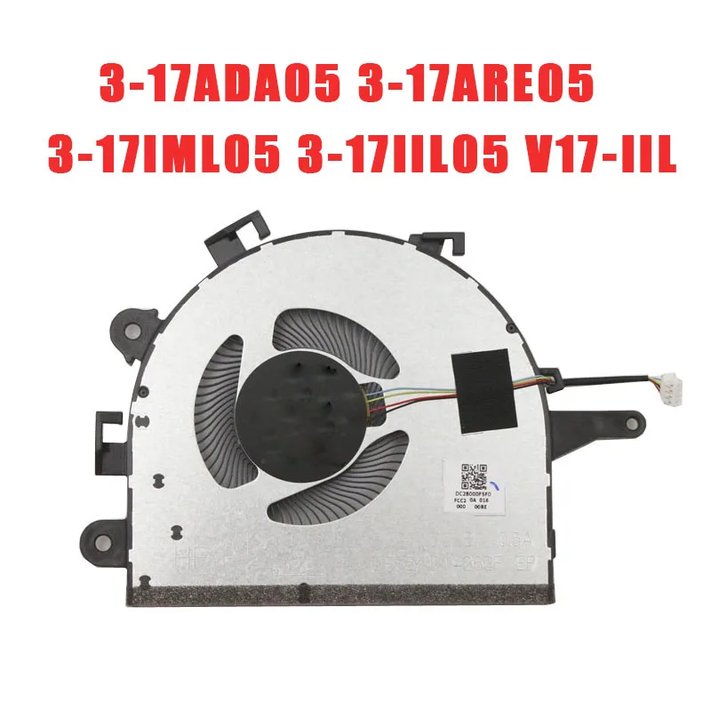 

Laptop CPU Cooling Fan For Lenovo For IdeaPad 3-17ADA05 3-17ARE05 3-17IML05 3-17IIL05 V17-IIL 5F10S13908 81WC New