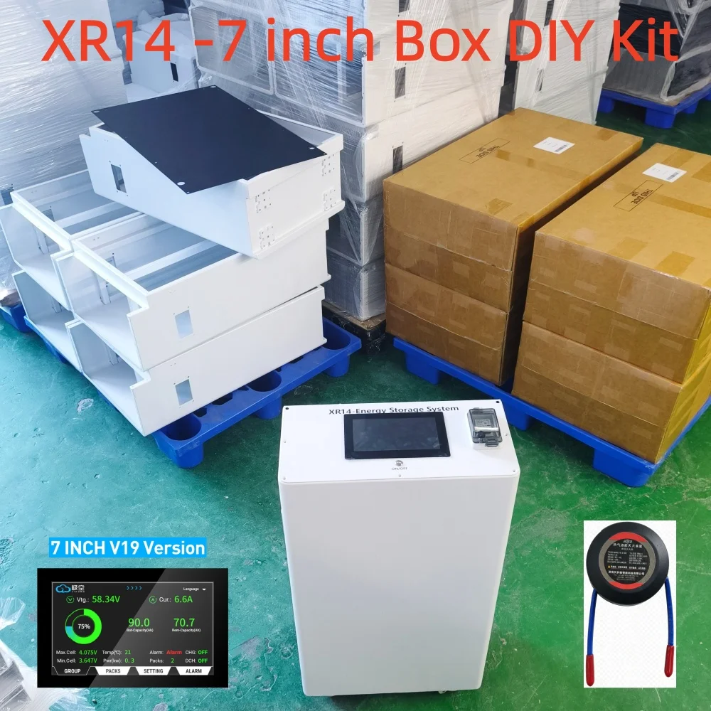 XR14 48V 280AH LiFePO4 Battery Box 16S 51.2V DIY Kit With 7 Inch LCD JK BM Compatible 280Ah 304Ah MB314Ah 320Ah