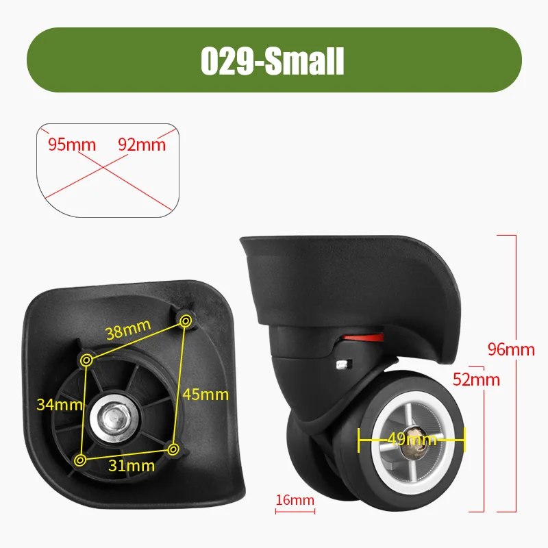 Spare Parts for Suitcase 029 Large/Small Universal Wheels Repair Luggage Accessories Mute Smooth Durable Wear-resistant