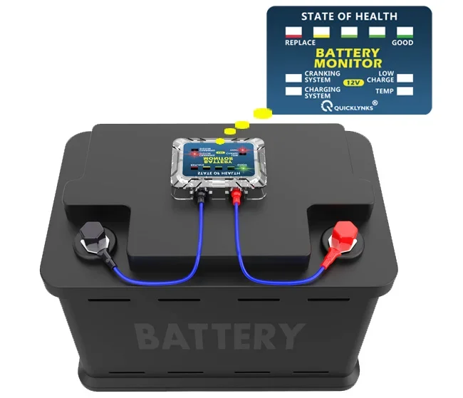 12v BM5 Battery Tester Volt & Amp Lead Acid Battery Tester Monitor Bm5 Analyzer Load Car Battery Checker Sensor