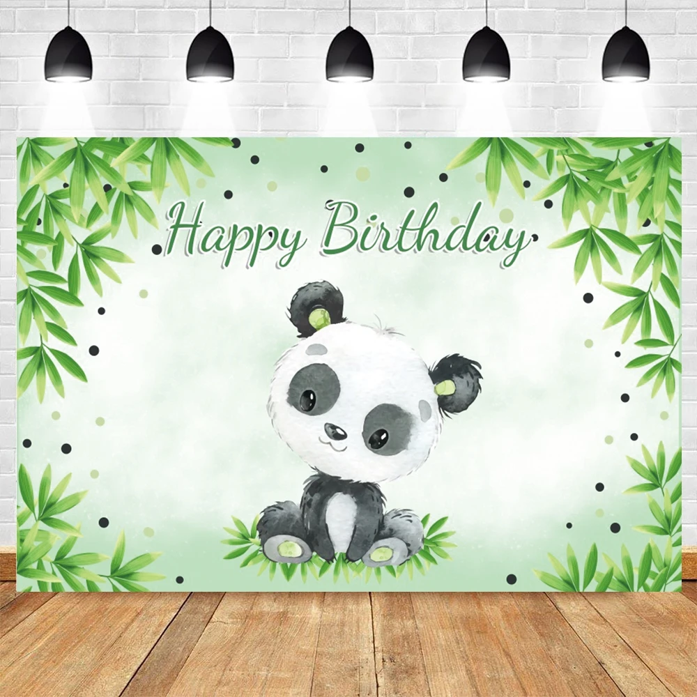 الطفل الباندا حفلة عيد ميلاد التصوير خلفية التصوير الفوتوغرافي الوليد الخيزران خلفية التصوير ديكور طفل صور استوديو فوتوزون