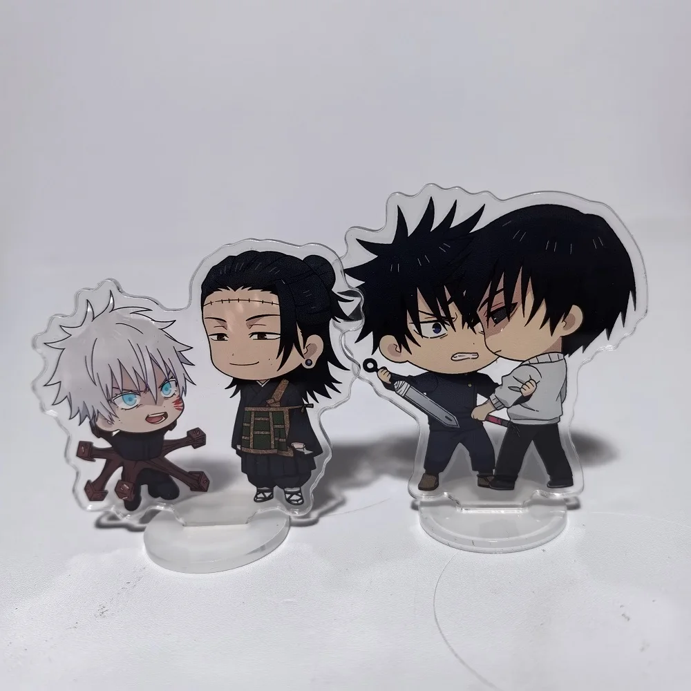 8cm Jujutsu Kaisen Anime Peripherals Satoru Gojo Nanami Kento Mini Stand Acrylic Ornaments Model Collections Dolls Figure Gifts