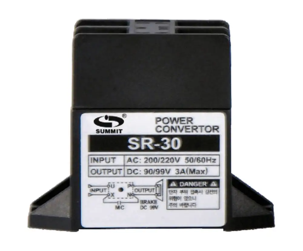 Hohe qualität 3 phase SR-30 Motor Bremse Gleichrichter mit 200 220V 90 99V 3A Kapazität Spannung Konvertieren Halb welle