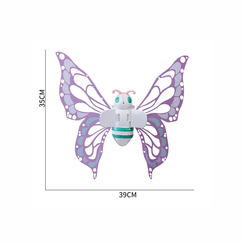 Elektryczne skrzydła motyla olśniewające kolorowe światła efekty dźwiękowe dziewczyny anioł Genie pióro dekoracja z tyłu dziewczyny ruchome