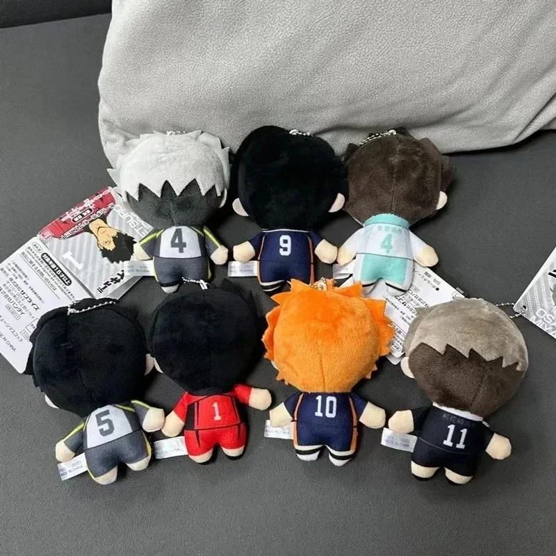 10 cm Haikyuu Plüschtier Hinata Shoyo Schlüsselanhänger Tobio Kageyama Yu Nishinoya Taschenanhänger Mini Volleyball Gefüllte Puppe Geschenke