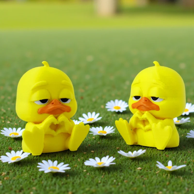 Solo Piece Cute Amusing Theme Novelty Duck Sculpture Fashion Fun Appearance 3D Printed Accessory Multi-scene Decor Unique Gift