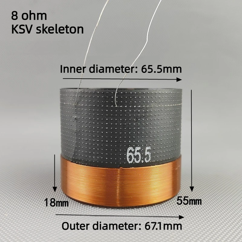 1PCS 10 12 Inch 65.5mm Voice Coil  Bass Speaker Voice Coil Repair Audio Voice Coil Maintenance Accessories
