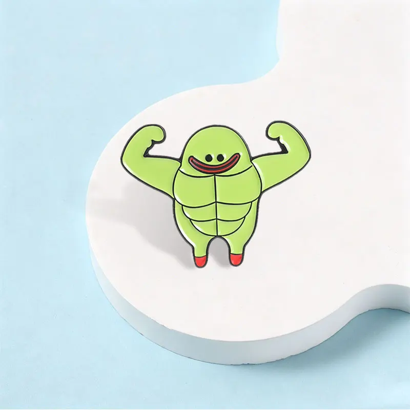 Funny Vegetable Enamel Pins Cute Duck in Cabbage Muscle Bitter Melon Broccoli Tomato Cucumber Brooches Lapel Bagde Jewelry Gifts